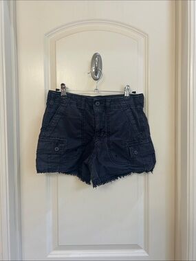 Cargo Freyed Hem Women's American Eagle Shorts - Black